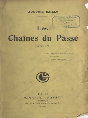 cover image of Les chaînes du passé